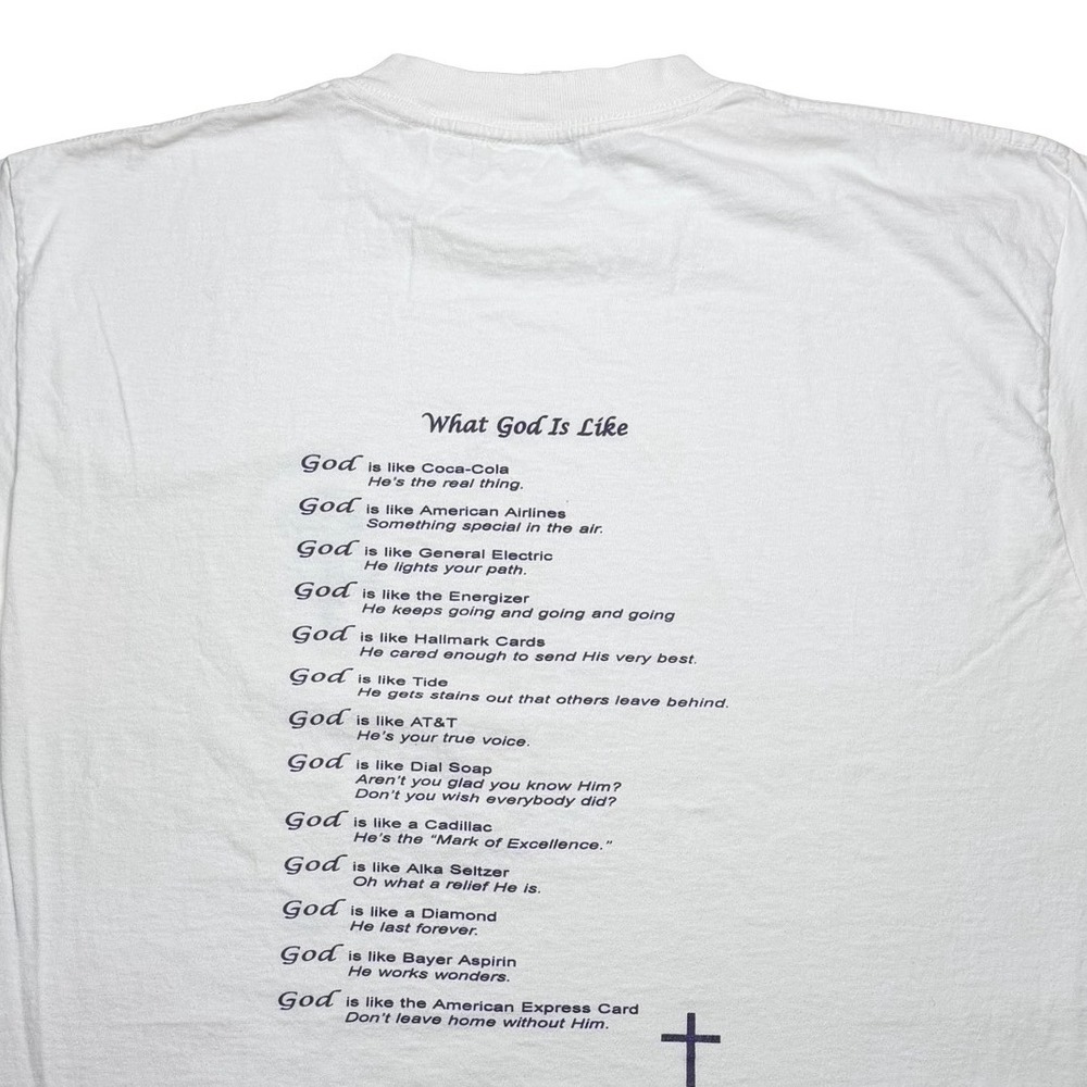 Vintage 90s What God Is Like - Jesus God religious shirt